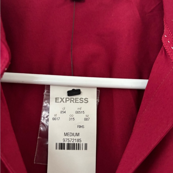 Express Deep Red Collared Shirt - Picture 5 of 11